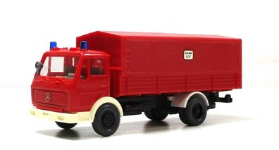 Modellauto H0 LKW Wiking MB 1617 Pritsche/Plane Feuerwehr OVP