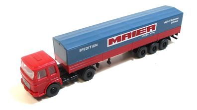 Wiking H0 1/87 MAN Pritschensattelzug Spedition Maier o. OVP