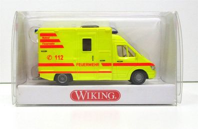 Wiking H0 1/87 032102 MB Sprinter Feuerwehr KTW gelb NEU (16-12)