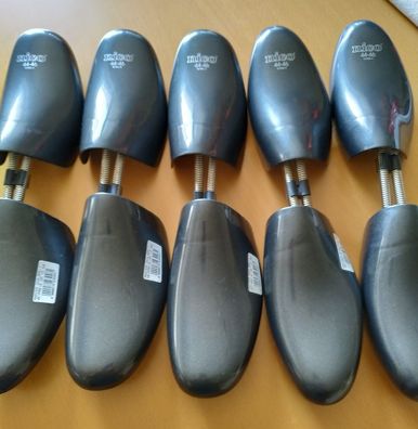Nico 5 x Paar Schuhspanner Gr. 44-46 Plastik mit Spiralfeder für Herren