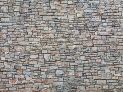 NOCH H0 56640 3D-Kartonplatte “Bruchsteinmauer”, bunt (73,25€/1qm)