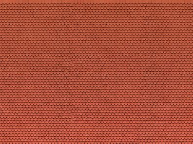 NOCH H0 56690 3D-Kartonplatte “Biberschwanz”, rot (73,25€/1qm)