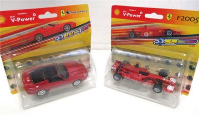Modellauto 1:38 Konvolut 2 Ferrari Hot-Wheels Shell-Sammel OVP (2500h)