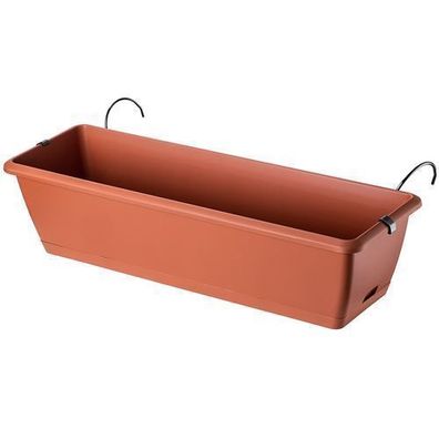 KADAX Blumenkasten mit Griffen, 60 cm, Terrakotta