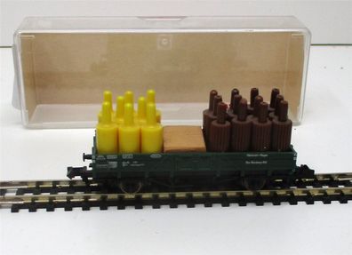 Spur N Fleischmann 8201 Niederbordwagen beladen DB EVP (6079K)