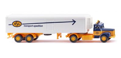 Wiking 055603 Kühlkoffersattelzug (Scania) "ASG" Spur H0 1:87