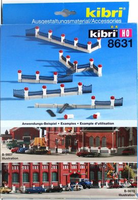Spur H0 Kibri 8631 Bausatz Zaun mit Ziergitter OVP (2525K)