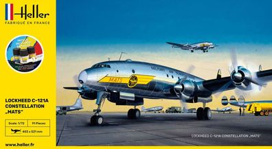 Heller 1:72 56382 Starter KIT C-121A constellation MATS