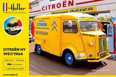 Heller 1:24 56744 Starter KIT Citroen Type H 2 decorations