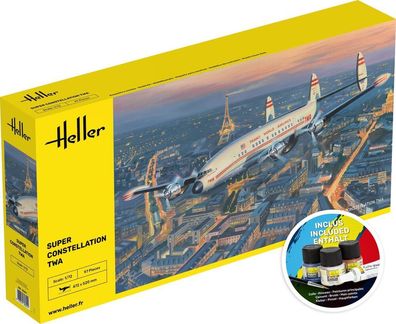 Heller 1:72 58391 Starter KIT Super Constellation TWA