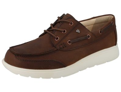 FINN Comfort Sucre Herren Halbschuhe Bootsschuhe Schnürschuhe Nubukleder braun