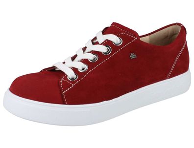 FINN Comfort Elpaso Damen Halbschuhe Sneaker rot chili Nubukleder