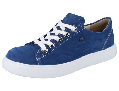 FINN Comfort Elpaso Damen Halbschuhe Sneaker atoll blau Nubukleder