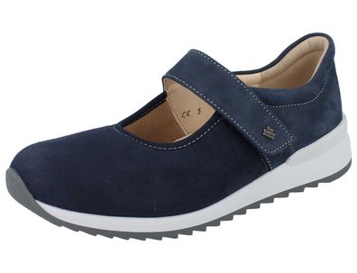 FINN Comfort Finnstretch Assenza Damen Hallux Ballerina blau Nubukleder Stretch