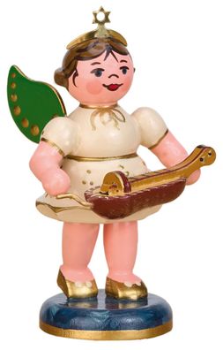 Sockelfigur Engel mit Drehleier