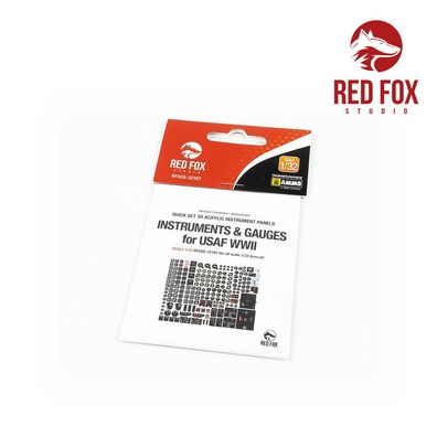 Red Fox Studio 1:32 RFSQS-32187 1/32 Instruments & gauges set for USAF WWII (Independ