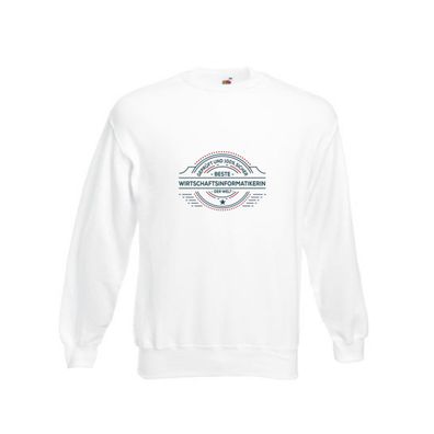 Geprüft und sicher: Wirtschaftsinformatikerin | Informatikin Sweatshirt Weiß
