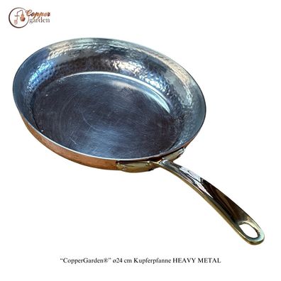 CopperGarden®" Kupferpfanne ø23,5 cm | Massiv mit Stiel