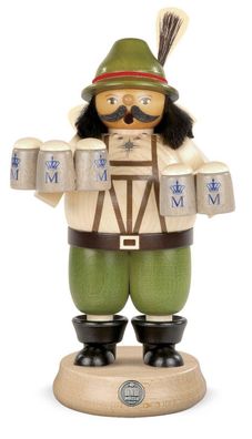 Räucherfigur Räuchermann groß Bayrischer Schankwirt (BxH):13x21cm NEU