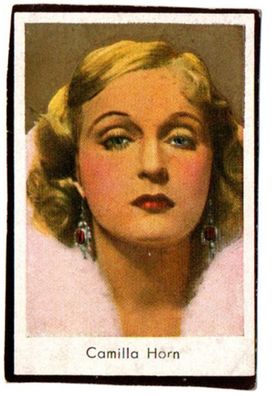 Camilla Horn Altes Zigaretten Foto Bild von 1933 Filmstar Deutsche Schauspielerin