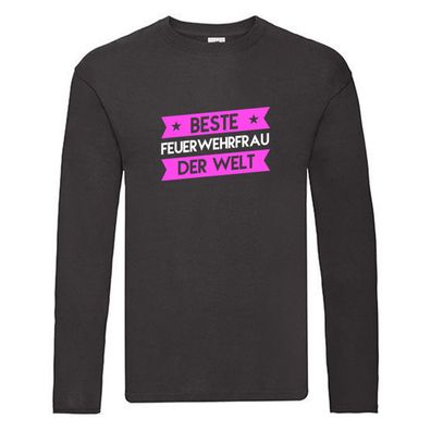 Weltbeste: Feuerwehrfrau | Spruch | Feuerwehr | lustig Long Sleeve Schwarz
