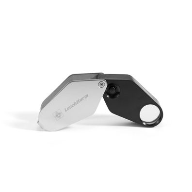 LED-Einschlaglupe 10-fache Vergrößerung schwarz Ø 18 mm (329828)