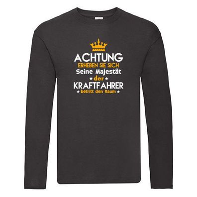 Erheben Sie sich: Kraftfahrer | Lastwagen | LKW Fahrer Long Sleeve Schwarz