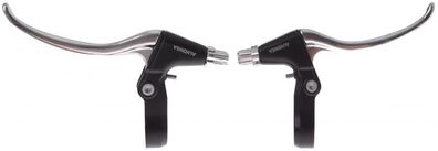 V-Bremshebel Eingestellt / Ausleger 4-Finger Schwarz / Silber