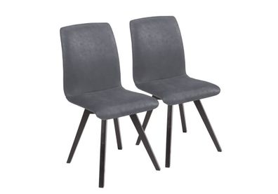 Polsterstuhl (2er-Set) Delphine aus Massivholz 48 x 56 x 92