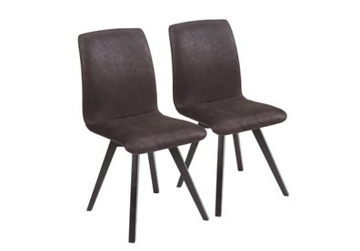 Polsterstuhl (2er-Set) Delphine aus Massivholz 48 x 56 x 92