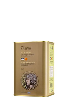 Theoni Kalamata P.D.O. Olivenöl extra vergine 4x 3 Liter Kanister kaltgepresst