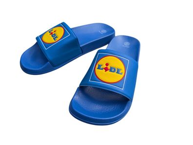LiDL Strandpantoletten Badelatschen Pantoletten Badeschuhe Lidlletten Blau 2025