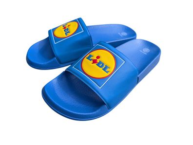 LiDL Strandpantoletten Badelatschen Pantoletten Badeschuhe Lidlletten Blau 2025