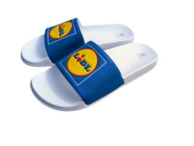 LiDL Strandpantoletten Badelatschen Pantoletten Badeschuhe Lidlletten Weiß 2025