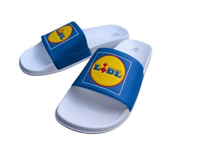 LiDL Strandpantoletten Badelatschen Pantoletten Badeschuhe Lidlletten Weiß 2025