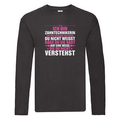 Löse Probleme: Zahntechnikerin | Zahnmedizin Long Sleeve Schwarz