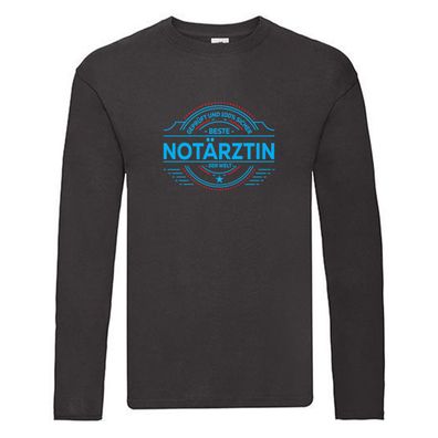 100 % Sicher: Notärztin | Ärztin Long Sleeve Schwarz
