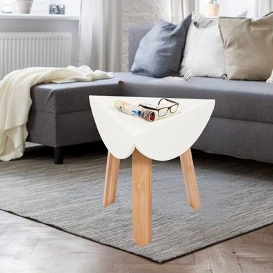 Beistelltisch WHIZAZ L60cm Weiß Telefontisch Sofatisch Nachttisch Couchtisch