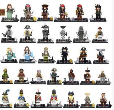32 Arten von Piratenbausteinen und Minifiguren
