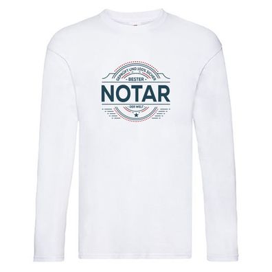 Geprüft und sicher: Notar | Jurist | Long Sleeve Weiß