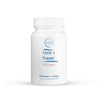 Patris Health® Fertil + Frauen - Zink, B6, Selen & Pflanzenextrakte für Fruchtbarkeit