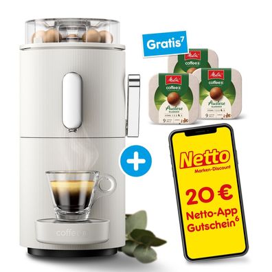CoffeeB CAFE ROYAL Kaffeemaschine Weiß Inkl. 20 EUR + 27 CoffeeBalls - NEU&OVP