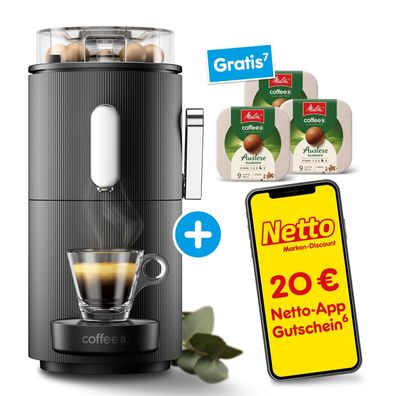 CoffeeB CAFE ROYAL Kaffeemaschine Black Inkl. 20 EUR + 27 CoffeeBalls - NEU&OVP
