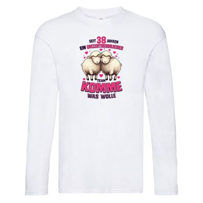 38 Jahre Verheiratet | 38 Jahre ein Team | Ehepaar Long Sleeve Weiß