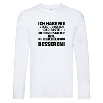 Der Beste Mediengestalter | Medien Long Sleeve Weiß