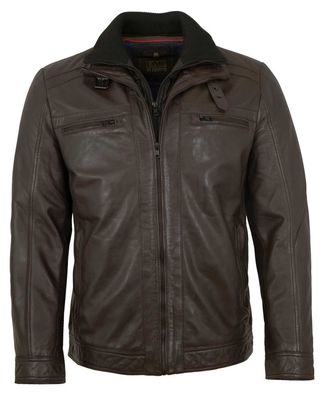 Existenz - Herren Lederjacke Lammnappa dunkelbraun