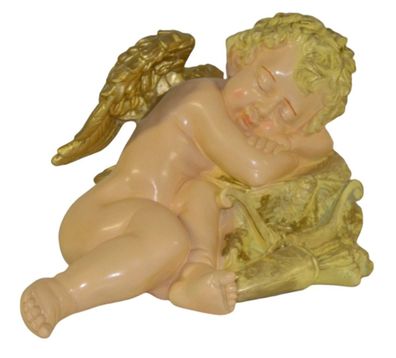 Deko Figur Engel schlafend - Breite 32 cm - Dekofigur aus Resin