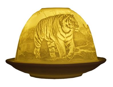 Dome Light Tiger Teelicht Windlicht Tisch Deko Teelichthalter Wild Katze