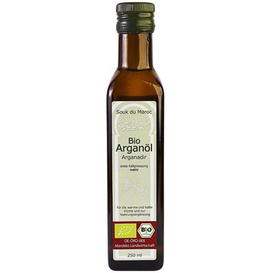 100% Bio Argan-Speise-Öl | nativ | kaltgepresst und Rein | 250ml mit Ausguss