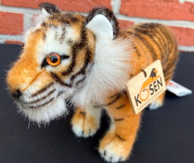 Kösen 5930 Tiger Kadan stehend Braun Weiß Plüschtier Stofftier 33cm NEU!